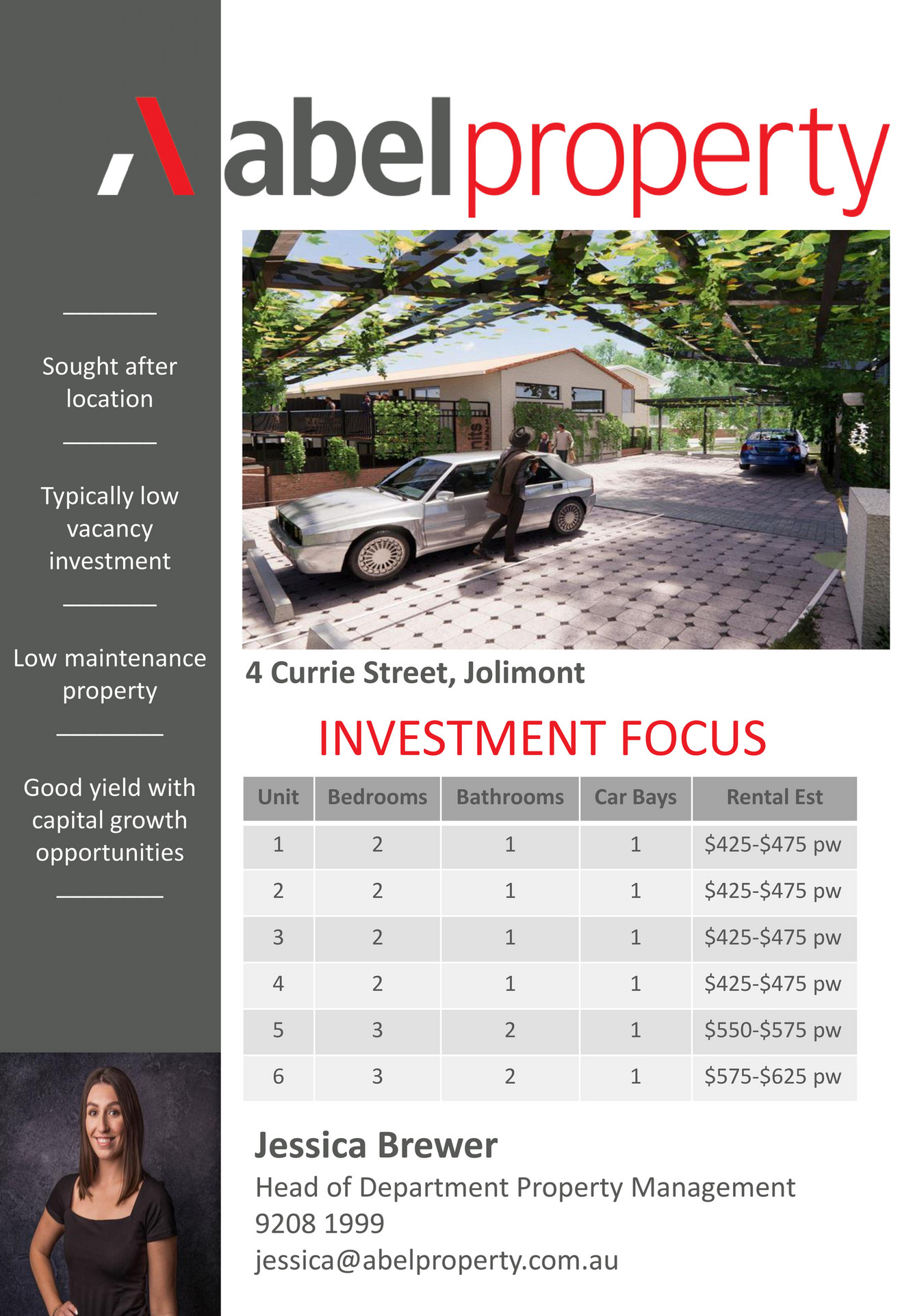 Abel Property Investment Flyer 4 Currie St, Jolimont Page 1