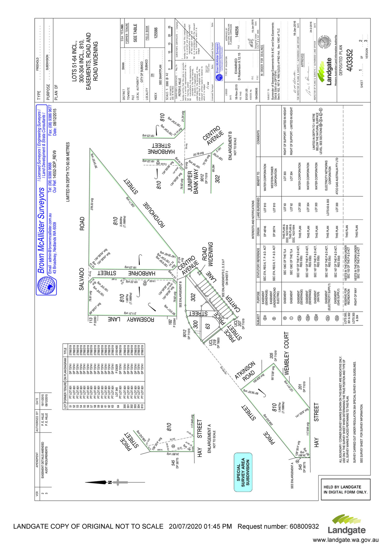 Abel Property DepositedPlan403352 Page 1 Created with