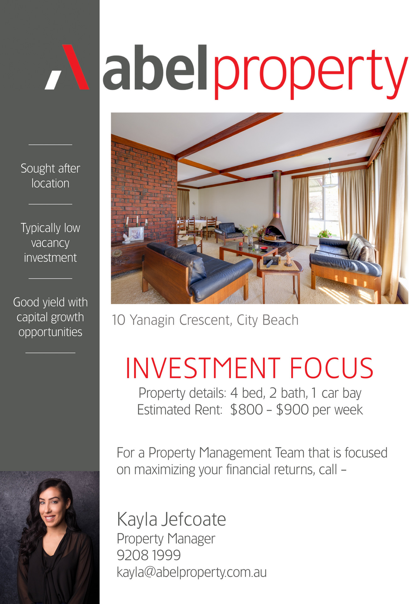 Abel Property Investment Flyer 10 Yanagin Crescent Page 1