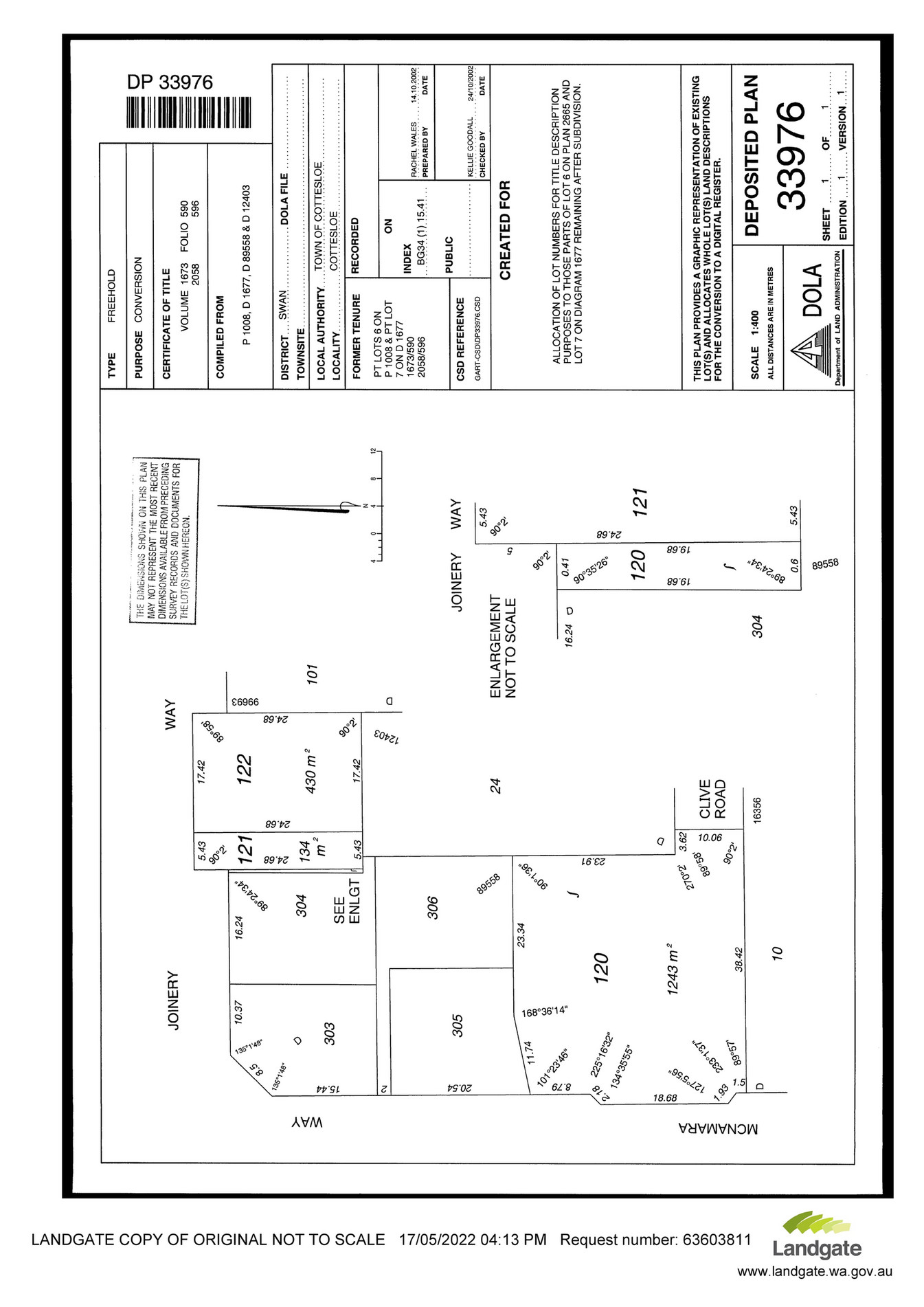 Abel Property depositedplan33976 Page 1 Created with