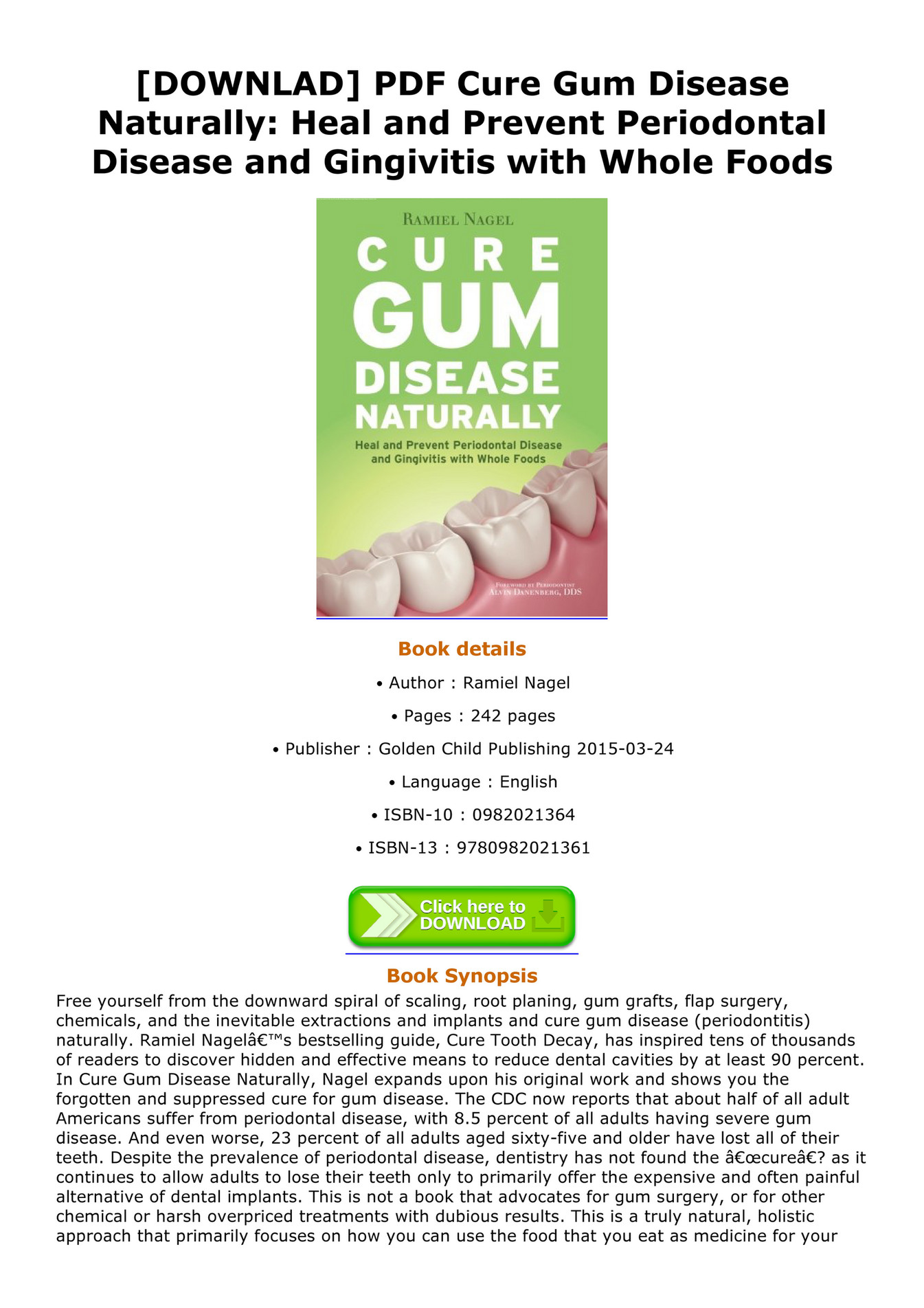 Six DOWNLAD PDF Cure Gum Disease Naturally Heal and Prevent