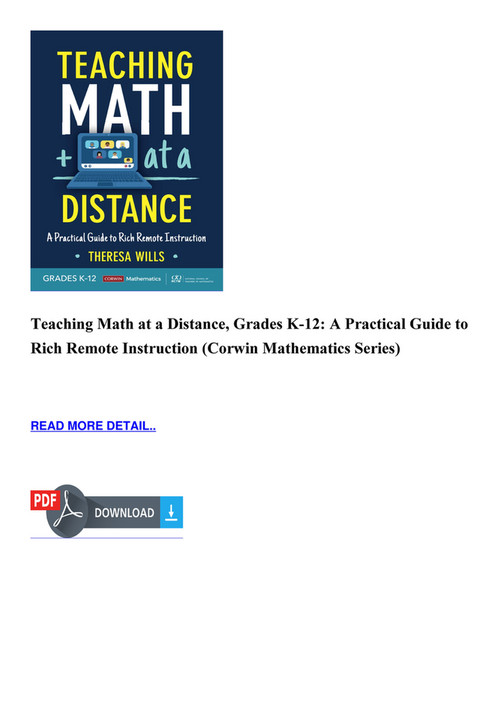 Joe Math Class Joey - Teaching Math at a Distance Grades K 12 A Practical Guide to ...