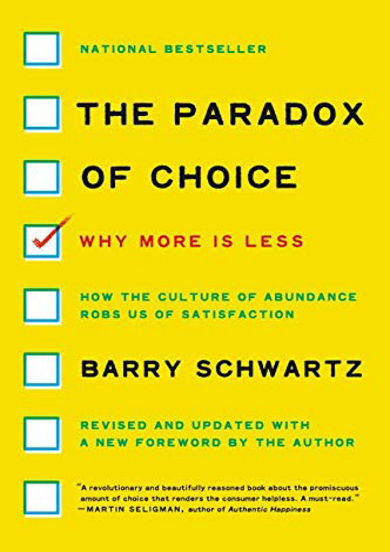 Joey - The Paradox of Choice Why More Is Less Revised Edition - Page 1 ...