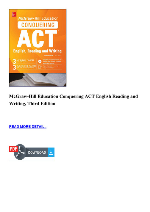 Deirdre - READ McGraw Hill Education Conquering ACT English Reading and ...