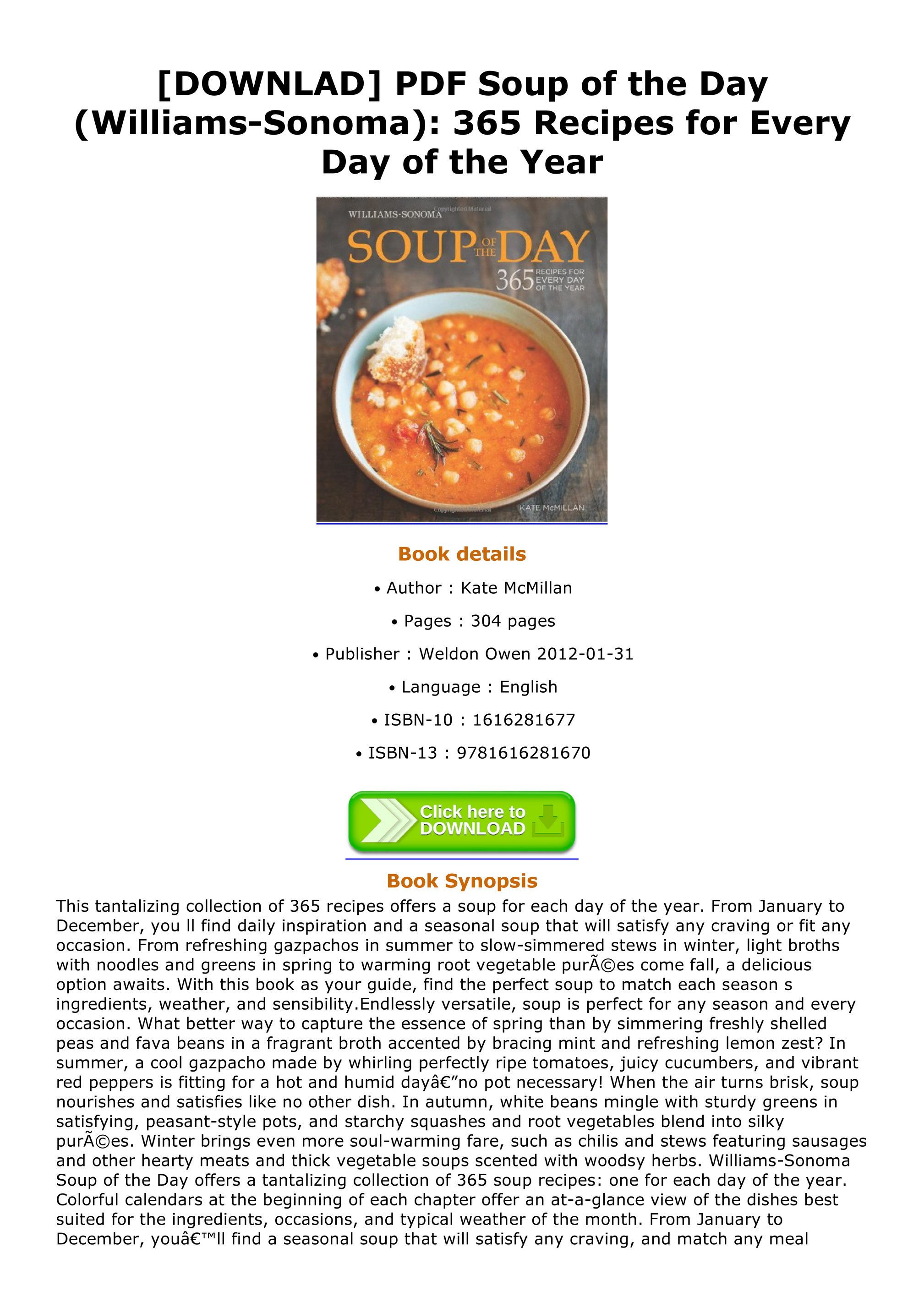 ‎Williams-Sonoma Soup of the Day