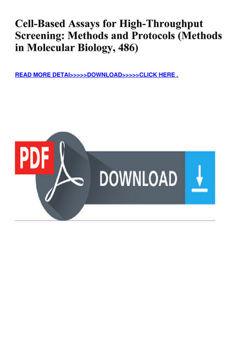 eBOOK - EPUB Cell Based Assays for High Throughput Screening Methods ...