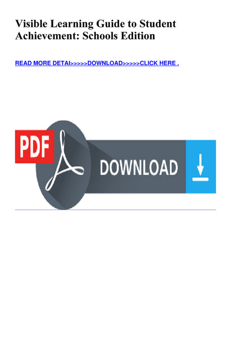 Vicky - READING Visible Learning Guide to Student Achievement Schools ...