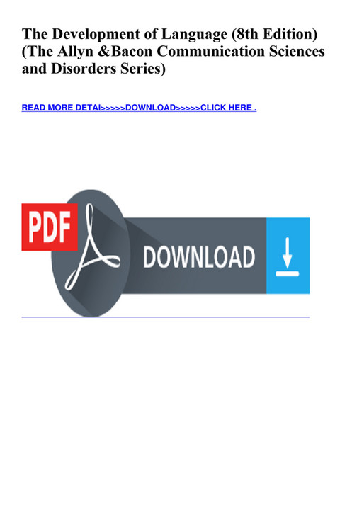 eBOOK - DOWNLOAD The Development of Language 8th Edition The Allyn ...