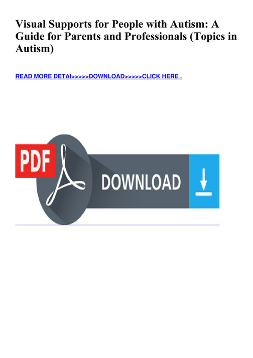 eBOOK - EBOOK Visual Supports for People with Autism A Guide for ...