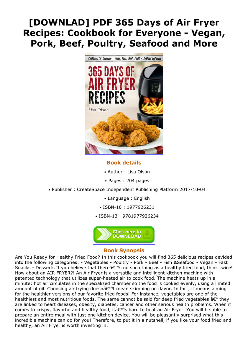 Air Fryer Recipe Book Pdf Blog Dandk