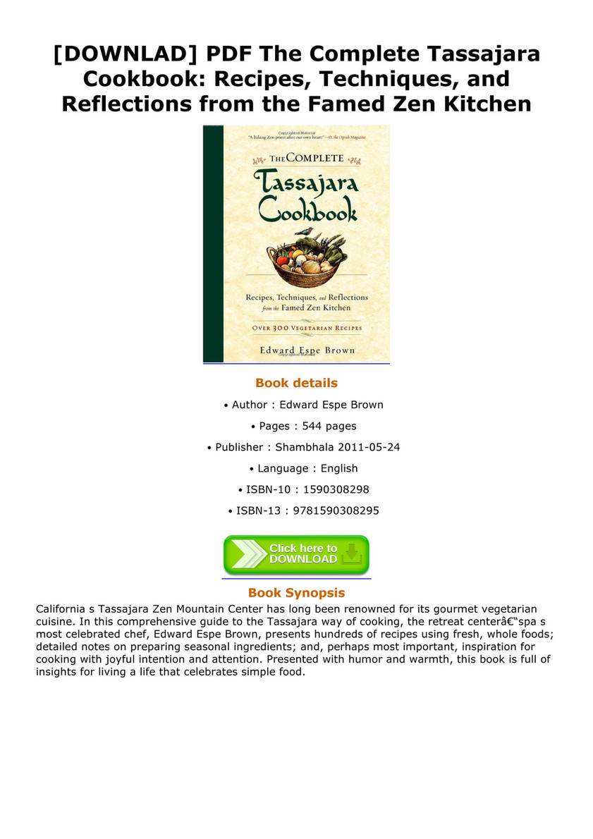Recipes, Techniques, and Reflections from the Famed Zen Kitchen
