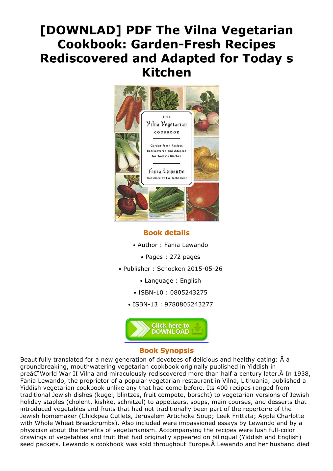 vilna vegetarian cookbook