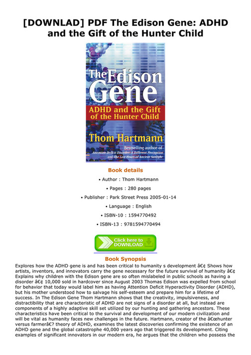 Ceja - DOWNLAD PDF The Edison Gene ADHD and the Gift of the Hunter ...