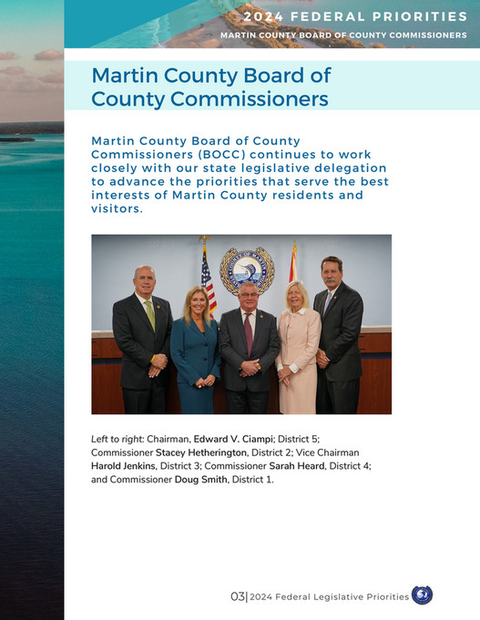 Martin County Board Of County Commissioners - 2024 Federal Legislative ...