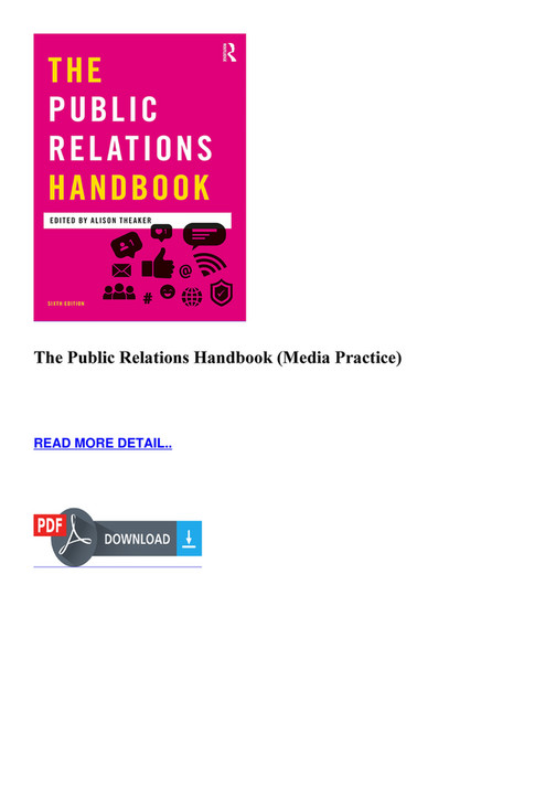 Pr Handbook Carrol - BOOK The Public Relations Handbook Media Practice - Page 1 ...
