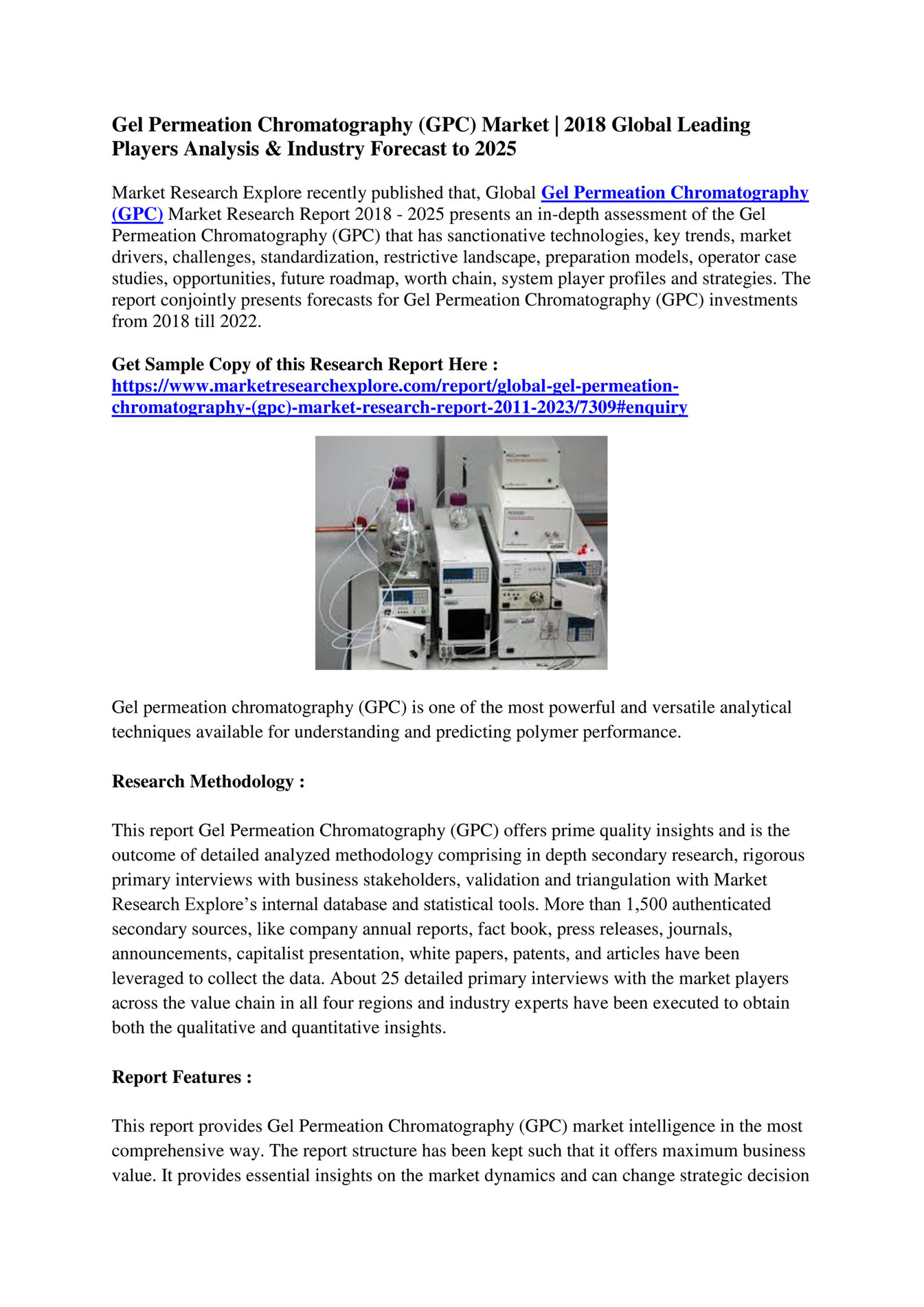 Market Research Explore Gel Permeation Chromatography Market Page 1