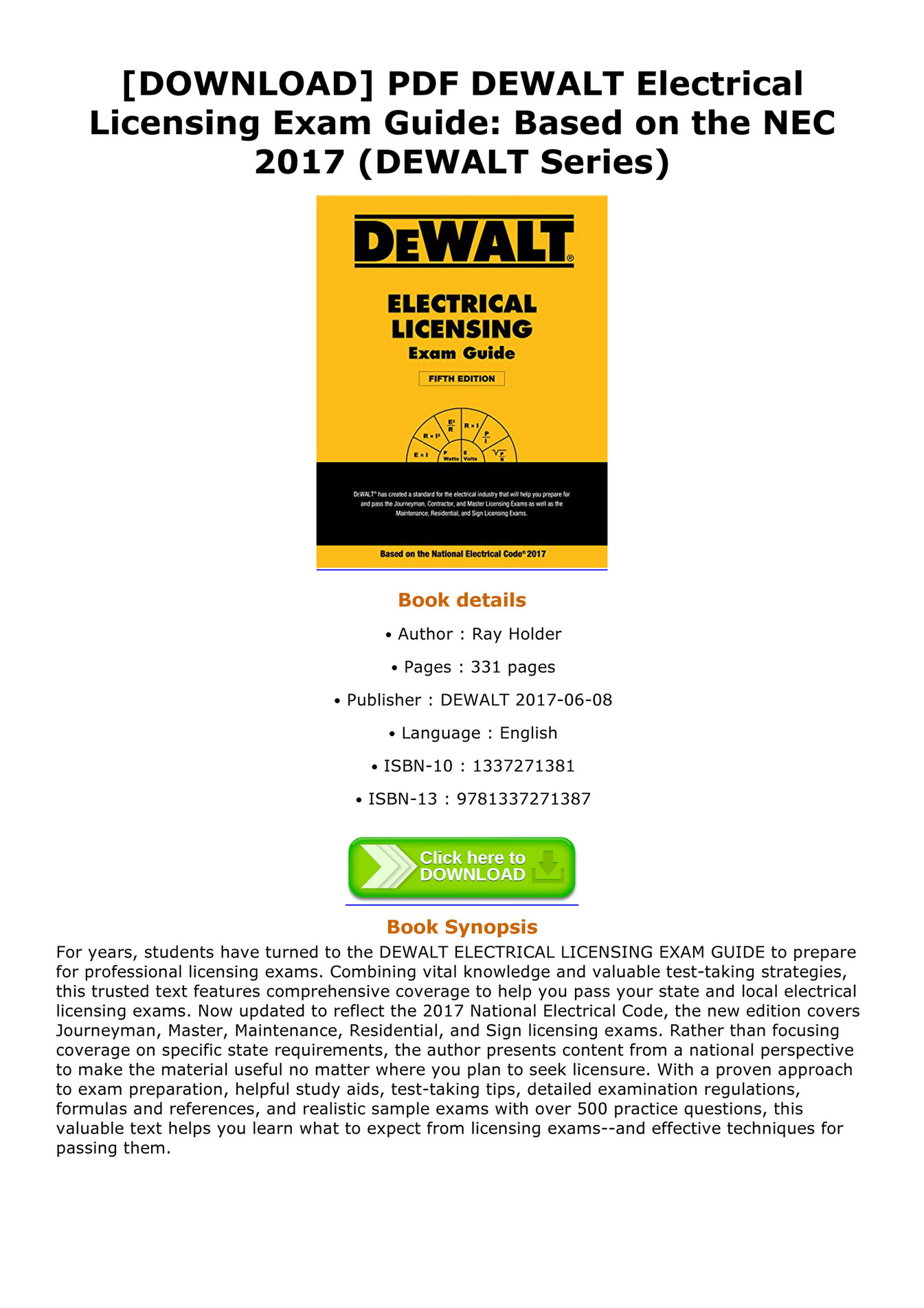 EDUCATION BOOK FREE DOWNLOAD ODIS DOWNLOAD PDF DEWALT