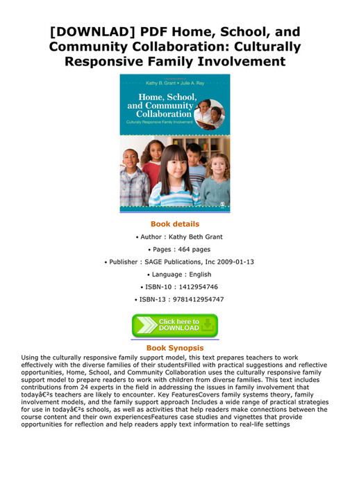Gerard - DOWNLAD PDF Home School and Community Collaboration Culturally ...