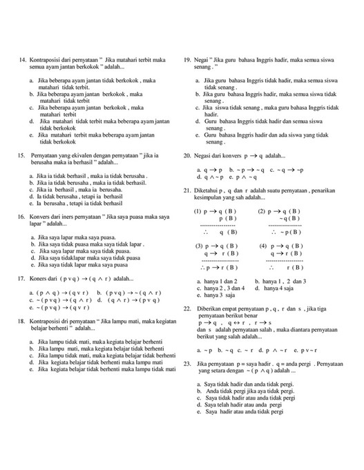 My publications - Soal Logika Matematika - Page 2-3 - Created with ...