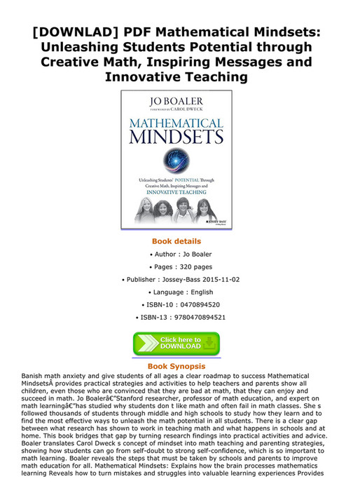 Addvicis For Math Cavalieri - DOWNLAD PDF Mathematical Mindsets Unleashing Students ...