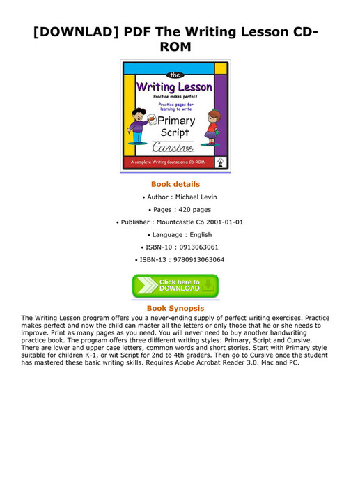 Wesley - DOWNLAD PDF The Writing Lesson CD ROM - Page 1 - Created with ...