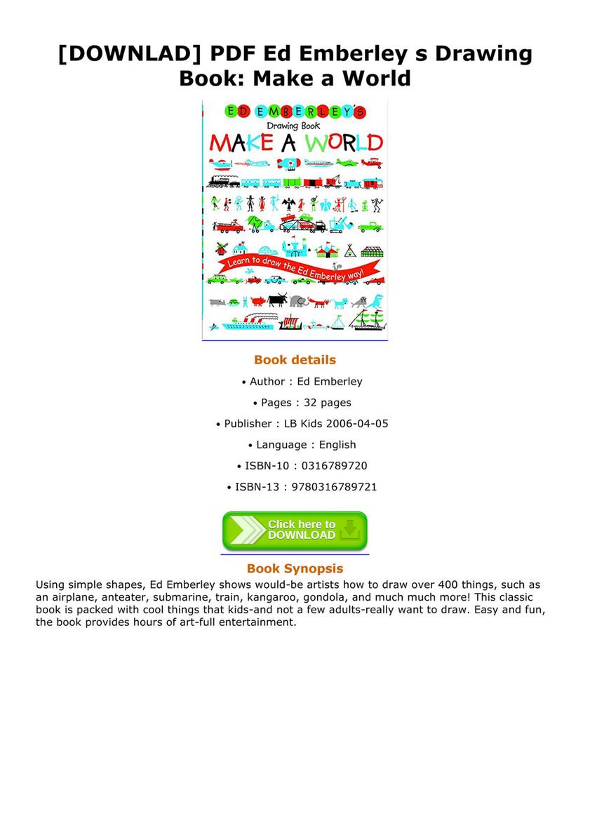 Orlando - DOWNLAD PDF Ed Emberley s Drawing Book Make a World