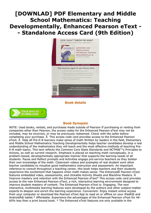 Orlando - DOWNLAD PDF Elementary and Middle School Mathematics Teaching ...