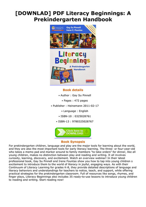 Geeter - DOWNLAD PDF Literacy Beginnings A Prekindergarten Handbook ...