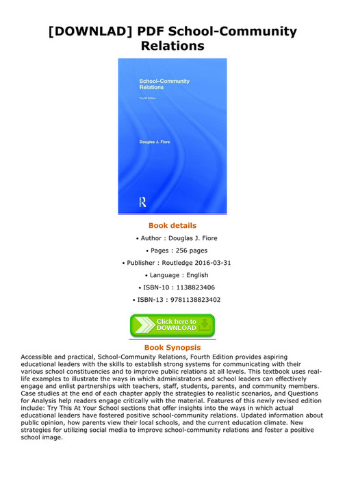 Muntz - DOWNLAD PDF School Community Relations - Page 1 - Created with ...