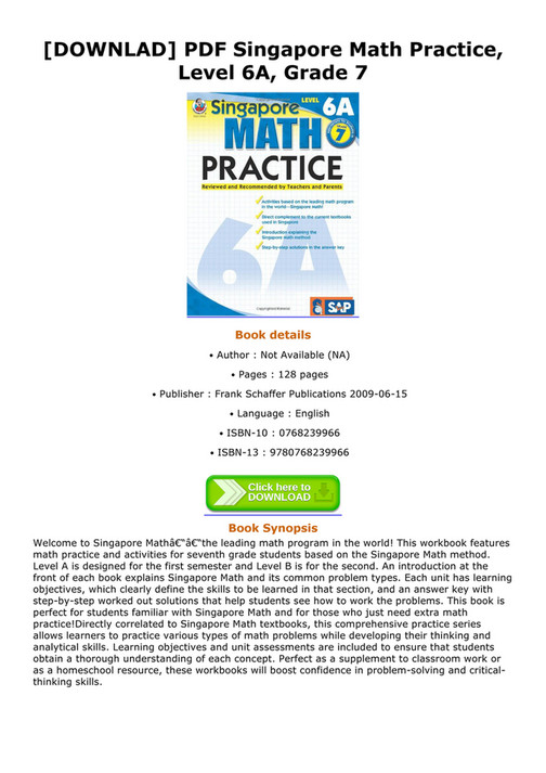 SINGAPORE MATH GRADE 7 WORKBOOK PDF visual data 7