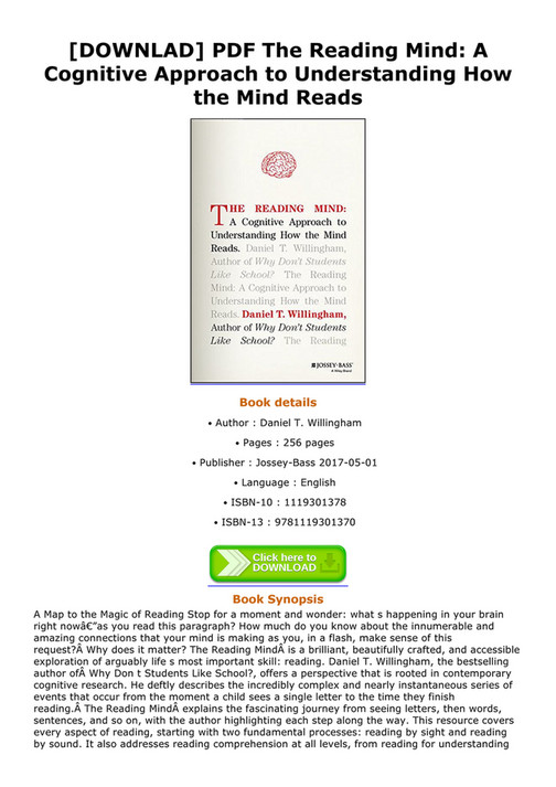 Alberts - DOWNLAD PDF The Reading Mind A Cognitive Approach to ...