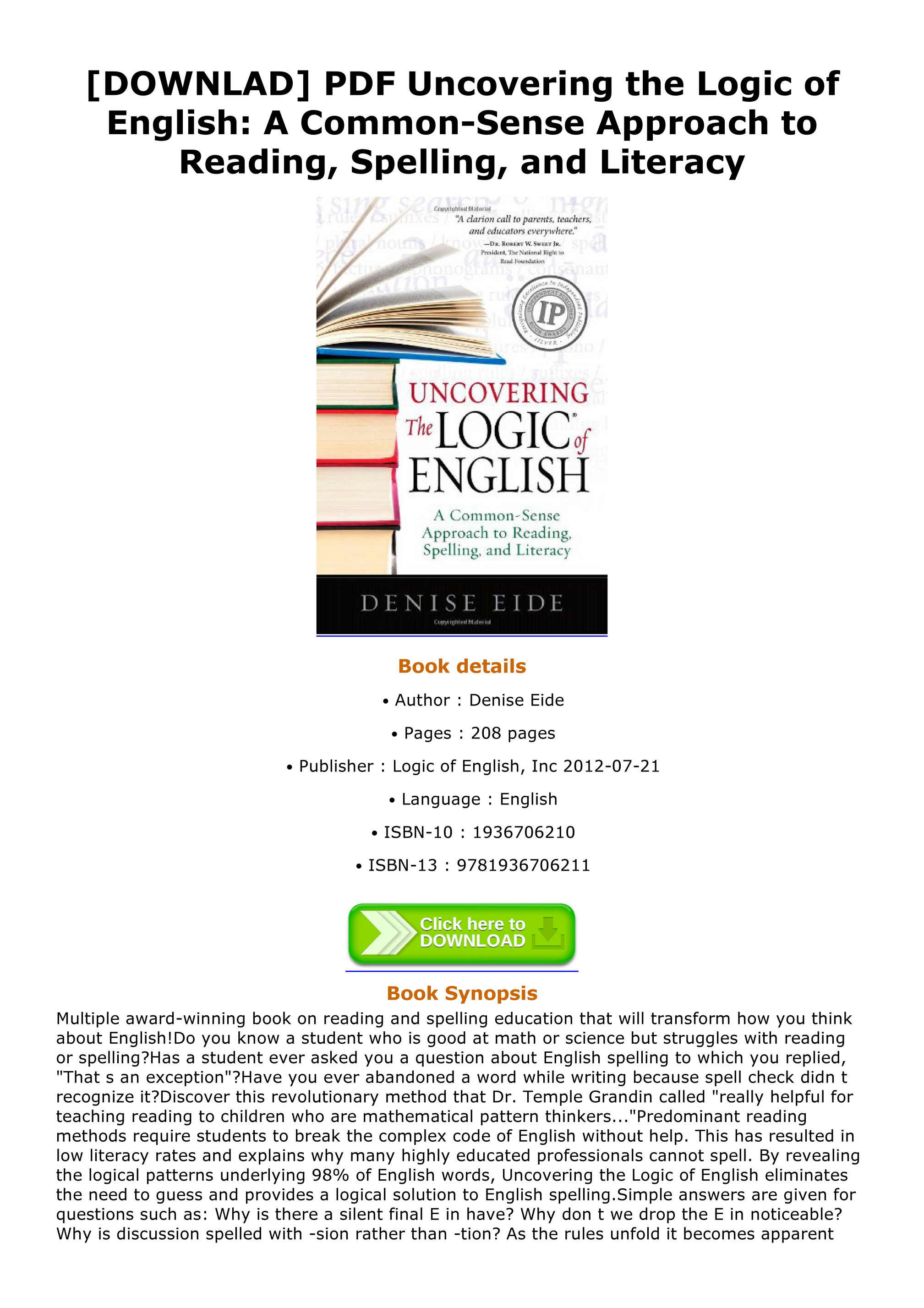 Uncovering the Logic of English – Logic Of English