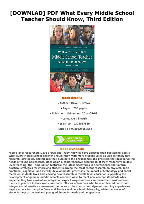 Alberts - DOWNLAD PDF What Every Middle School Teacher Should Know ...