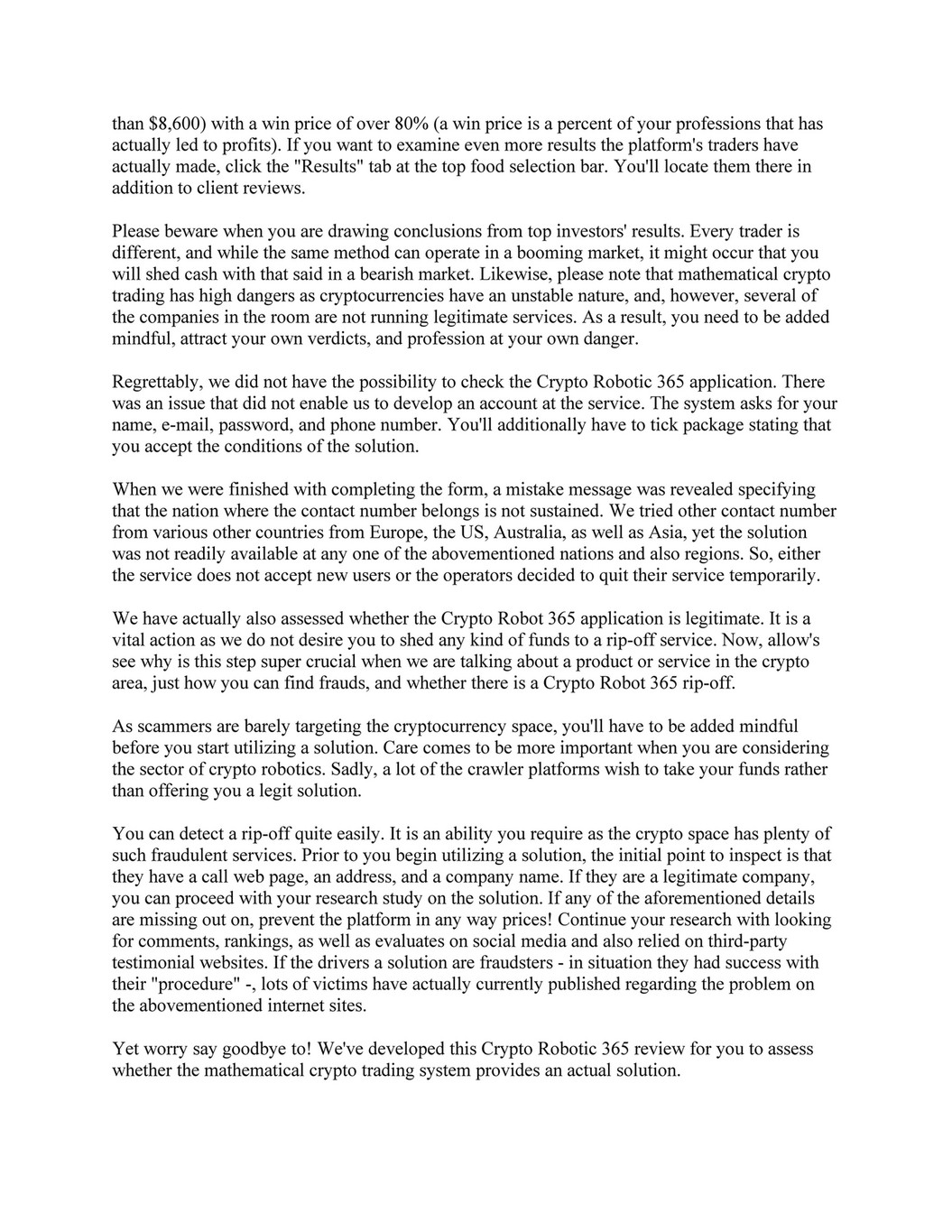 My publications - Crypto Robot 365 Review - Page 1 - Created with  Publitas.com