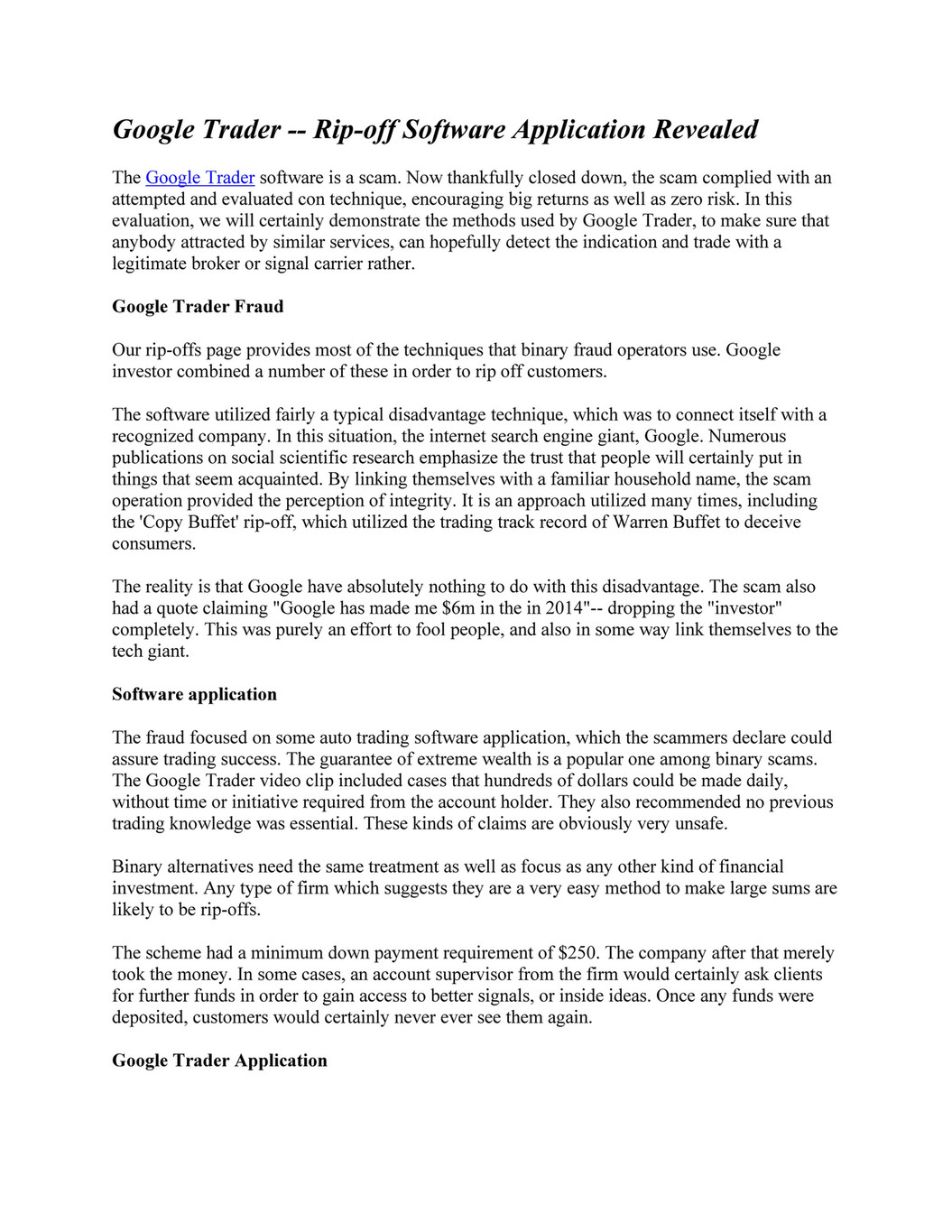 My Publications Google Trader Review Page 1 Created With Publitas Com