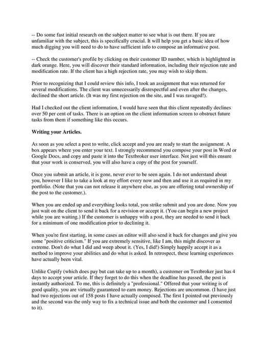 Textbroker First Writing Sample My publications - What Is Textbroker - Page 1 - Created with Publitas.com