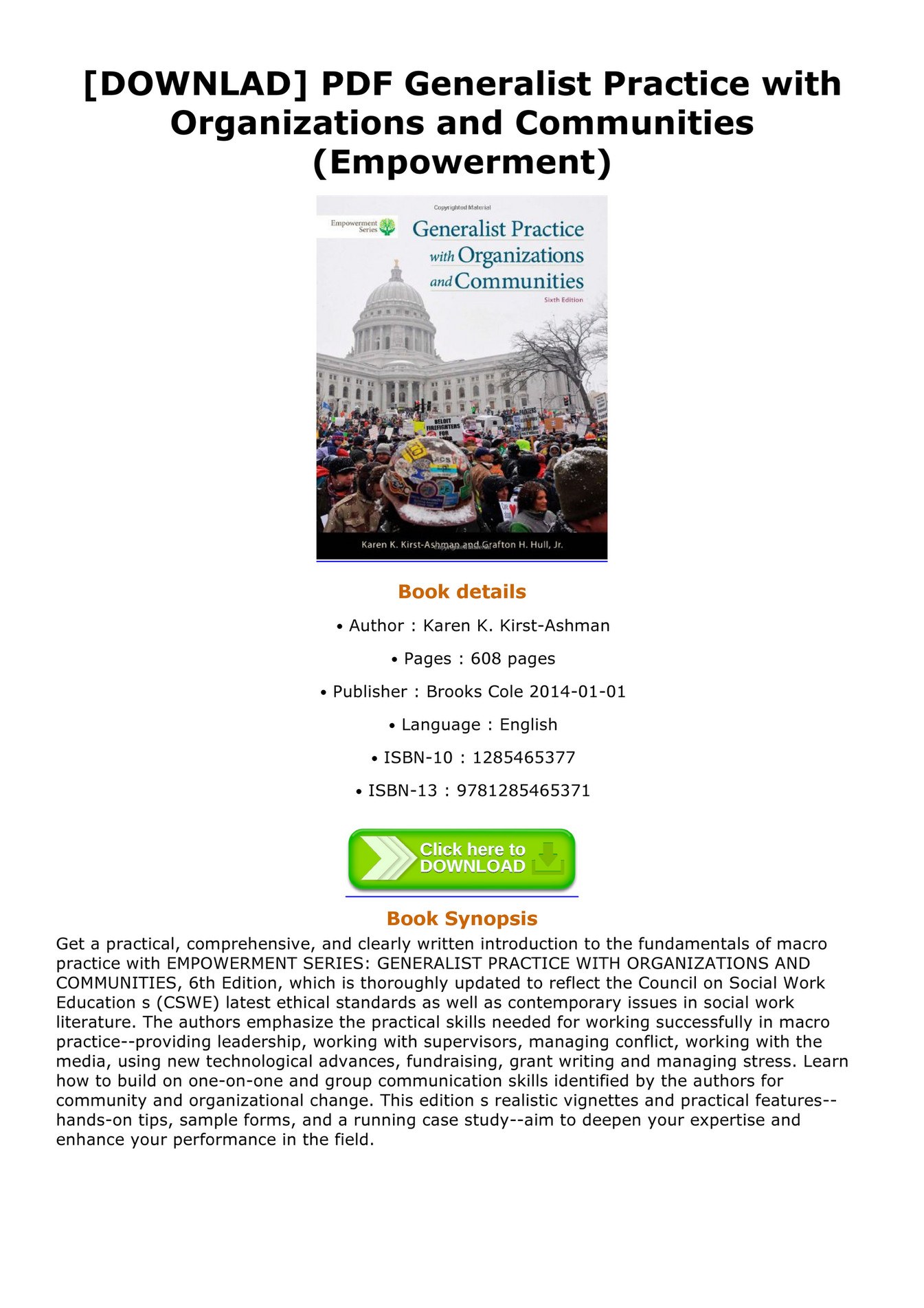 Unveiling the Power of “Generalist Practice with Organizations and Communities, 7th Edition”