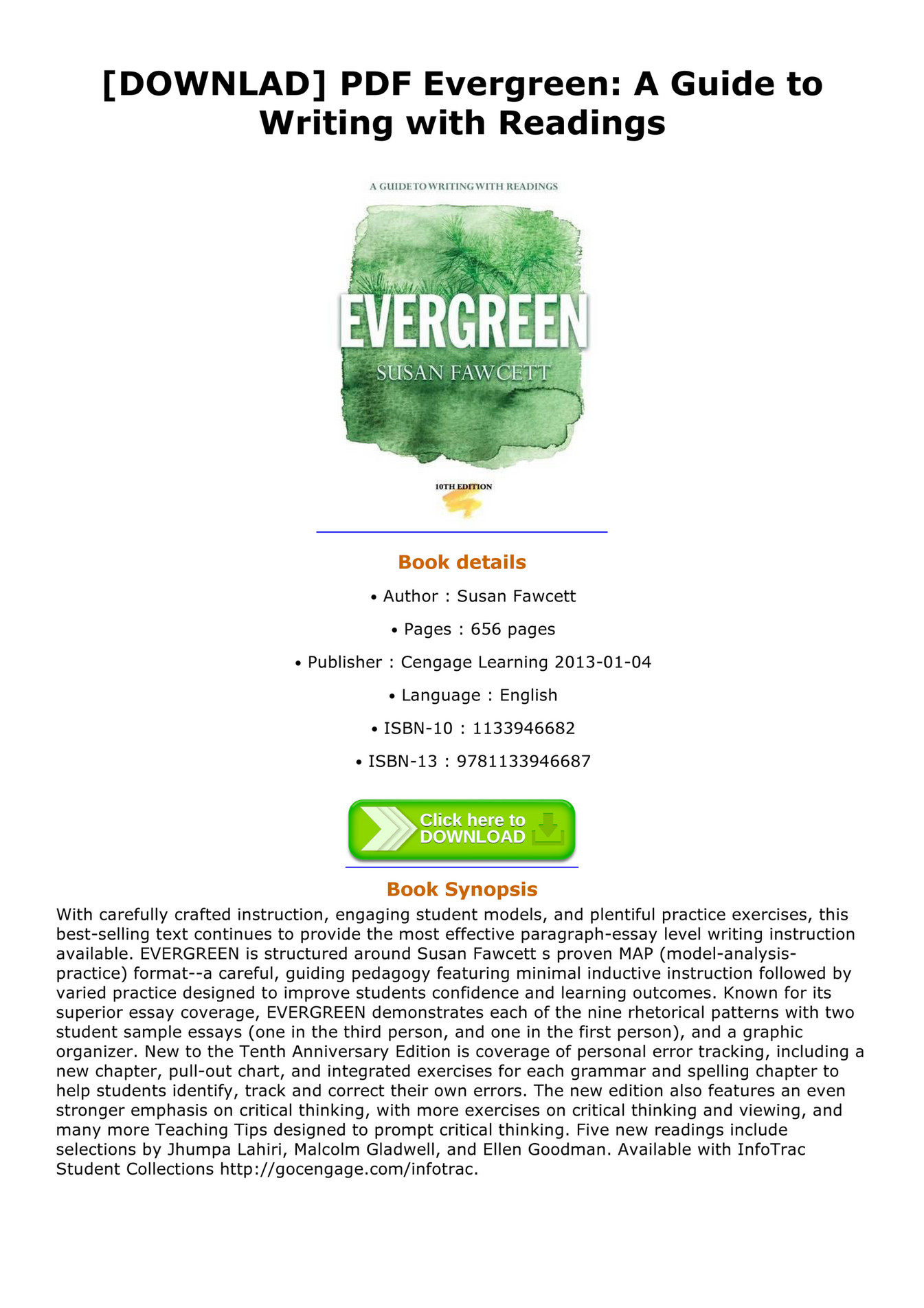 Mclellan - DOWNLAD PDF Evergreen A Guide to Writing with Readings ...