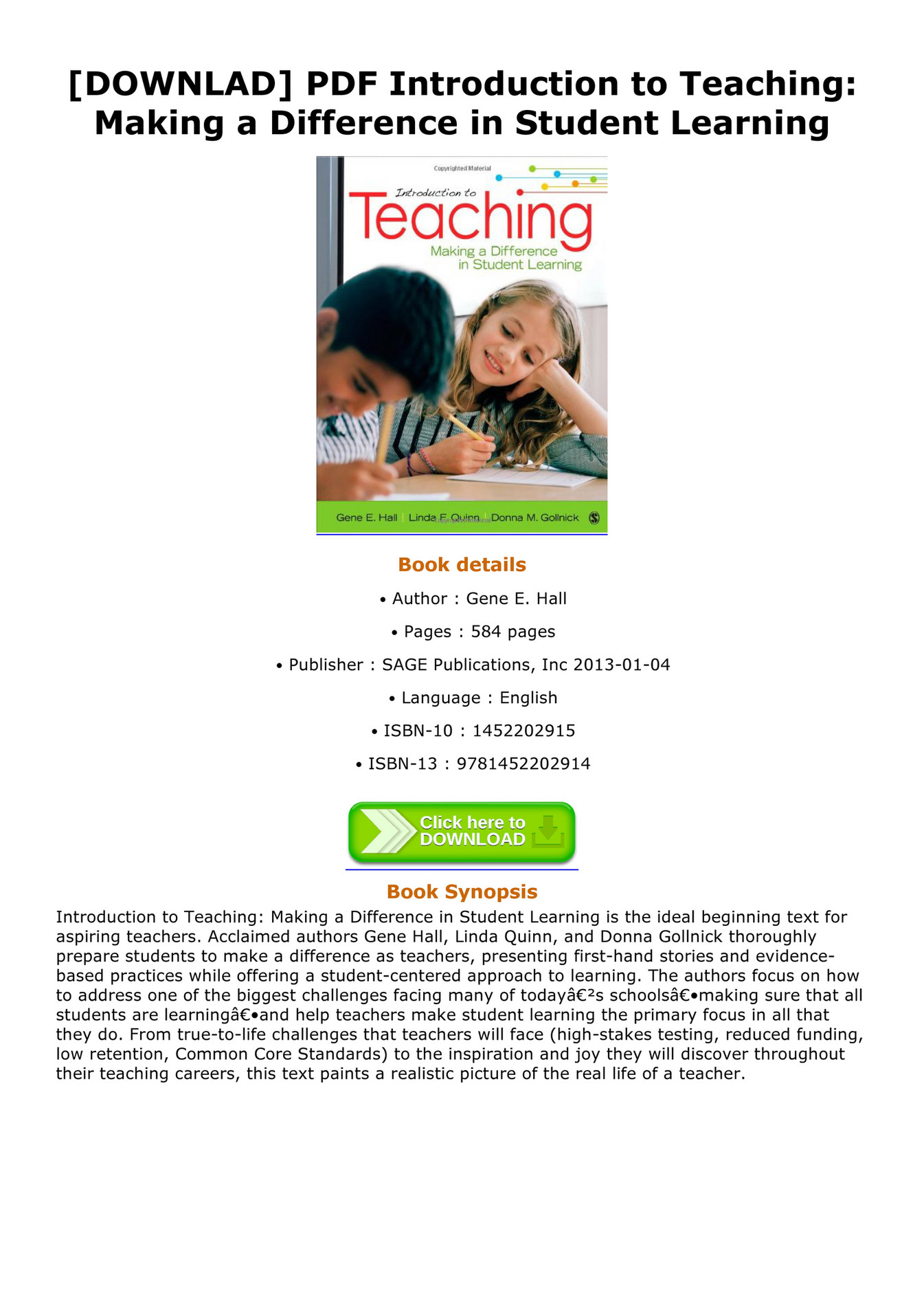 Teaching Making A Difference Pdf