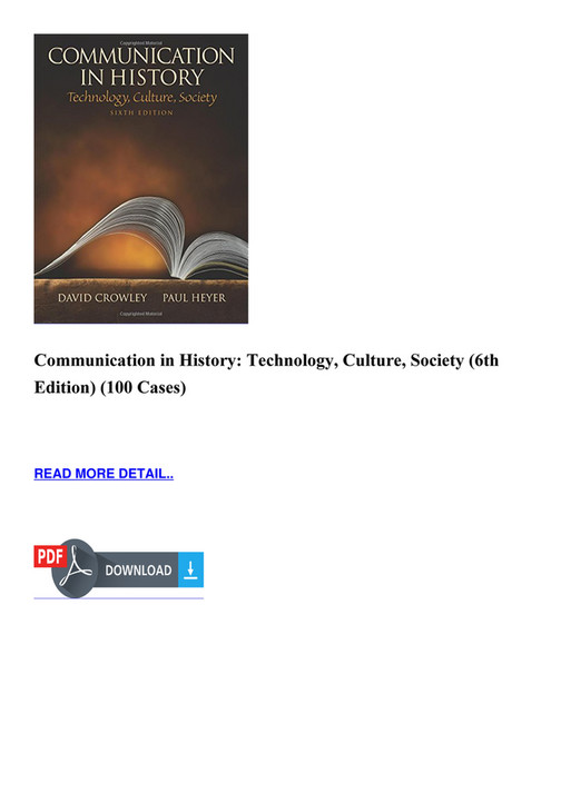 Buis - DOWNLOAD Communication in History Technology Culture Society 6th ...