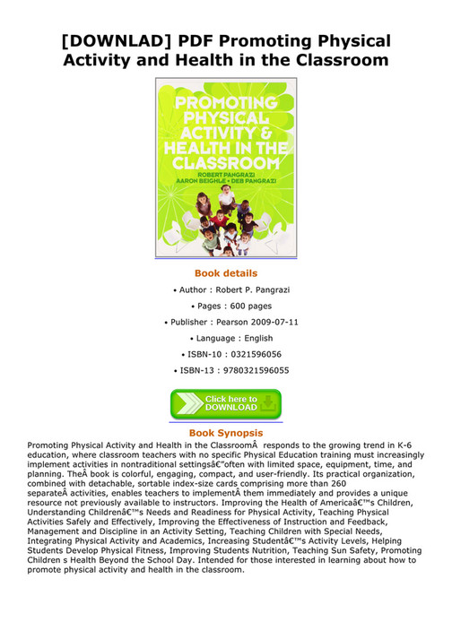 PROMOTING PHYSICAL ACTIVITY AND HEALTH IN THE CLASSROOM PDF visual data 7