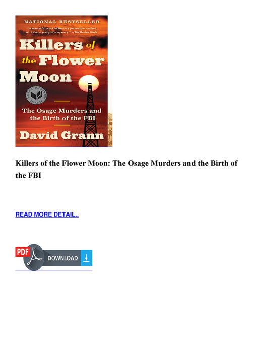 Steven EBOOK Killers of the Flower Moon The Osage Murders and the