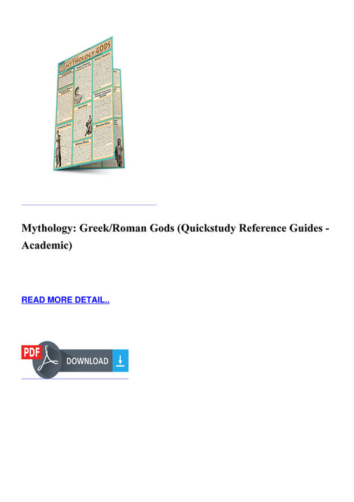 Steven - READ Mythology Greek Roman Gods Quickstudy Reference Guides ...