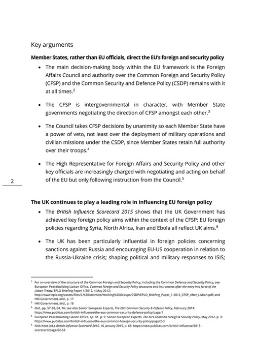 British Influence Briefings - A stronger British foreign and security ...