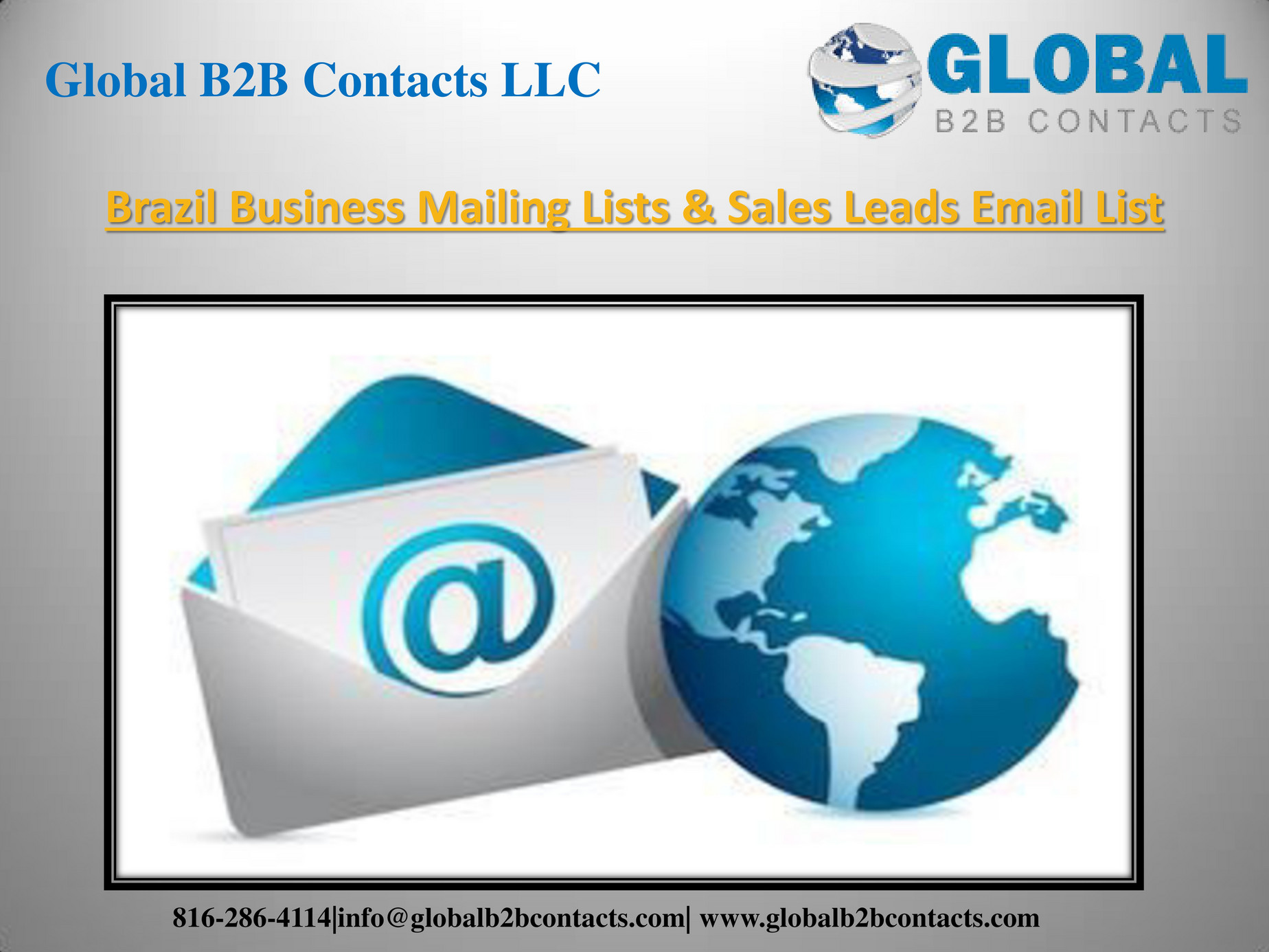 Globalb2bcontacts.LLC Brazil Business Mailing Lists & Sales Leads
