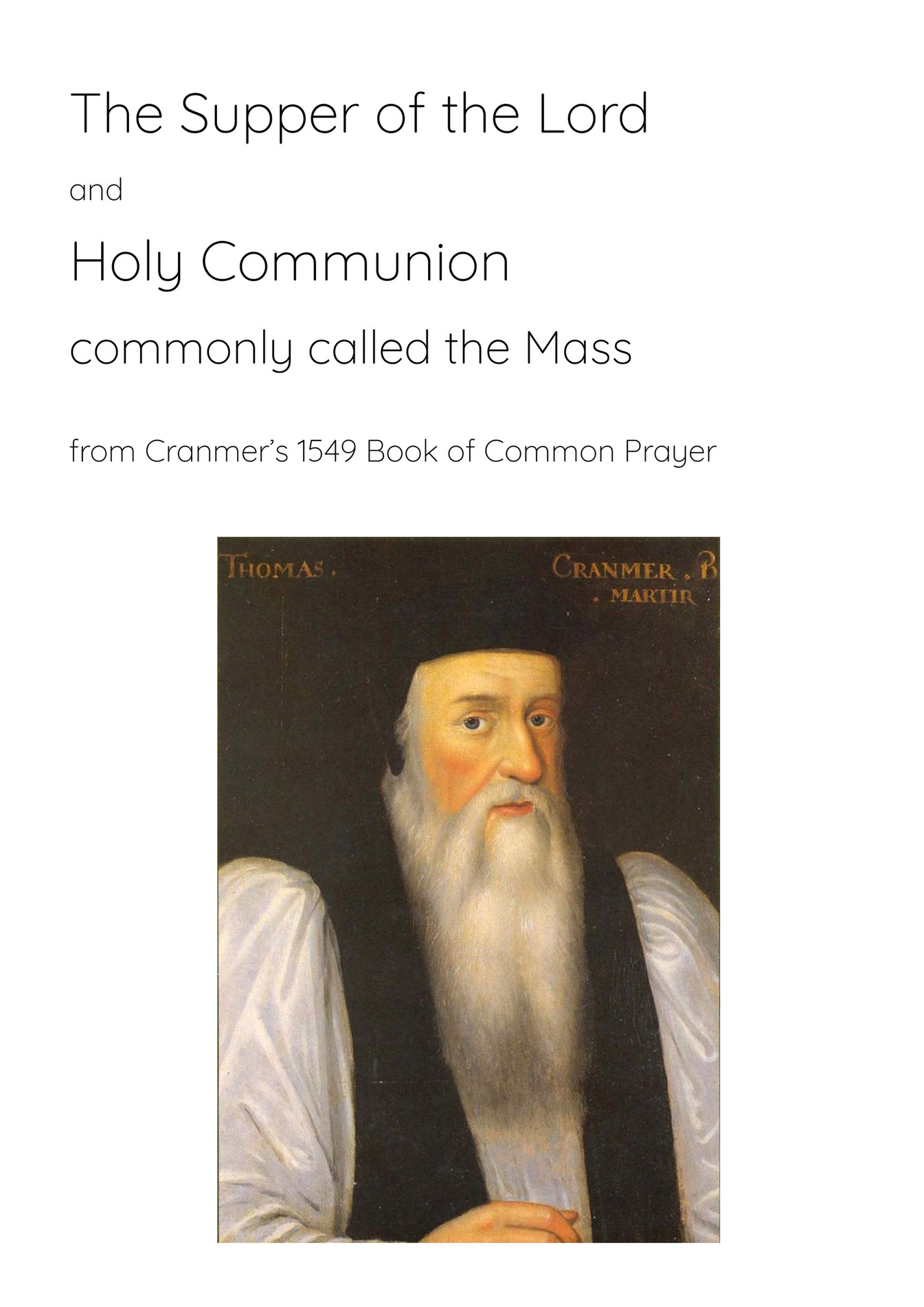 St Leonard's, Newland 1549 Eucharist Page 1 Created with