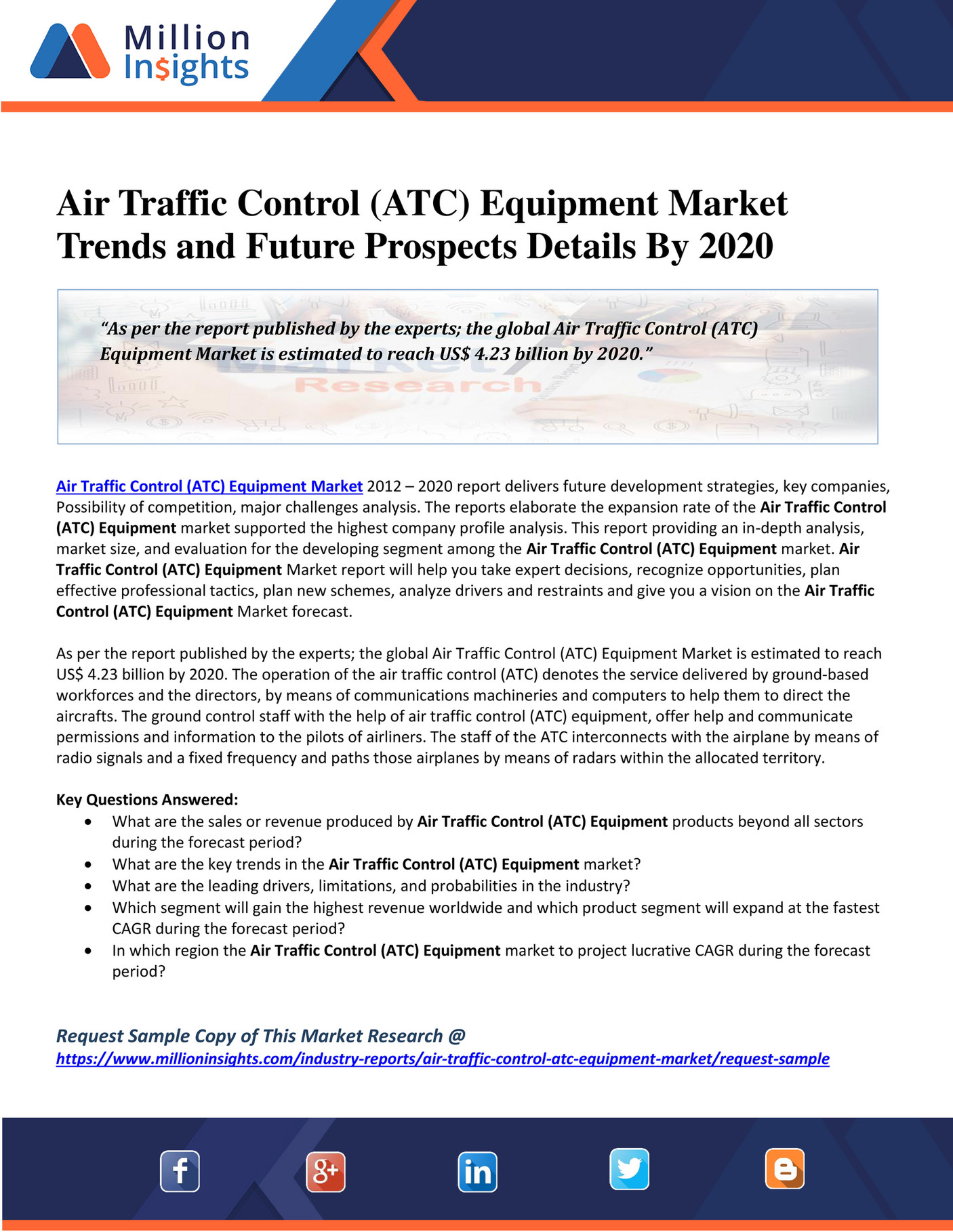 Air Traffic Control (ATC) Equipment Market Trends and Future Prospects