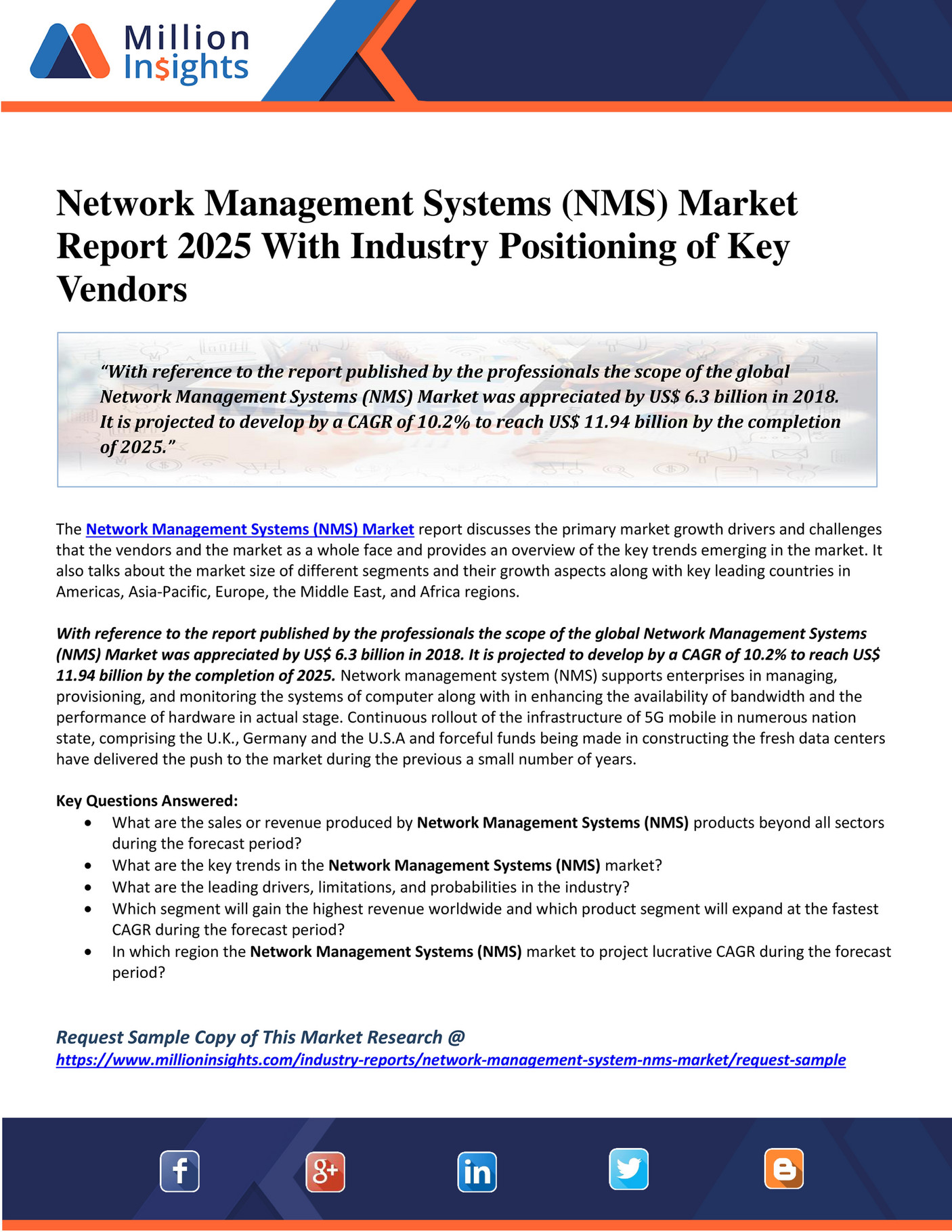 Million Insights Network Management Systems (NMS) Market Report 2025