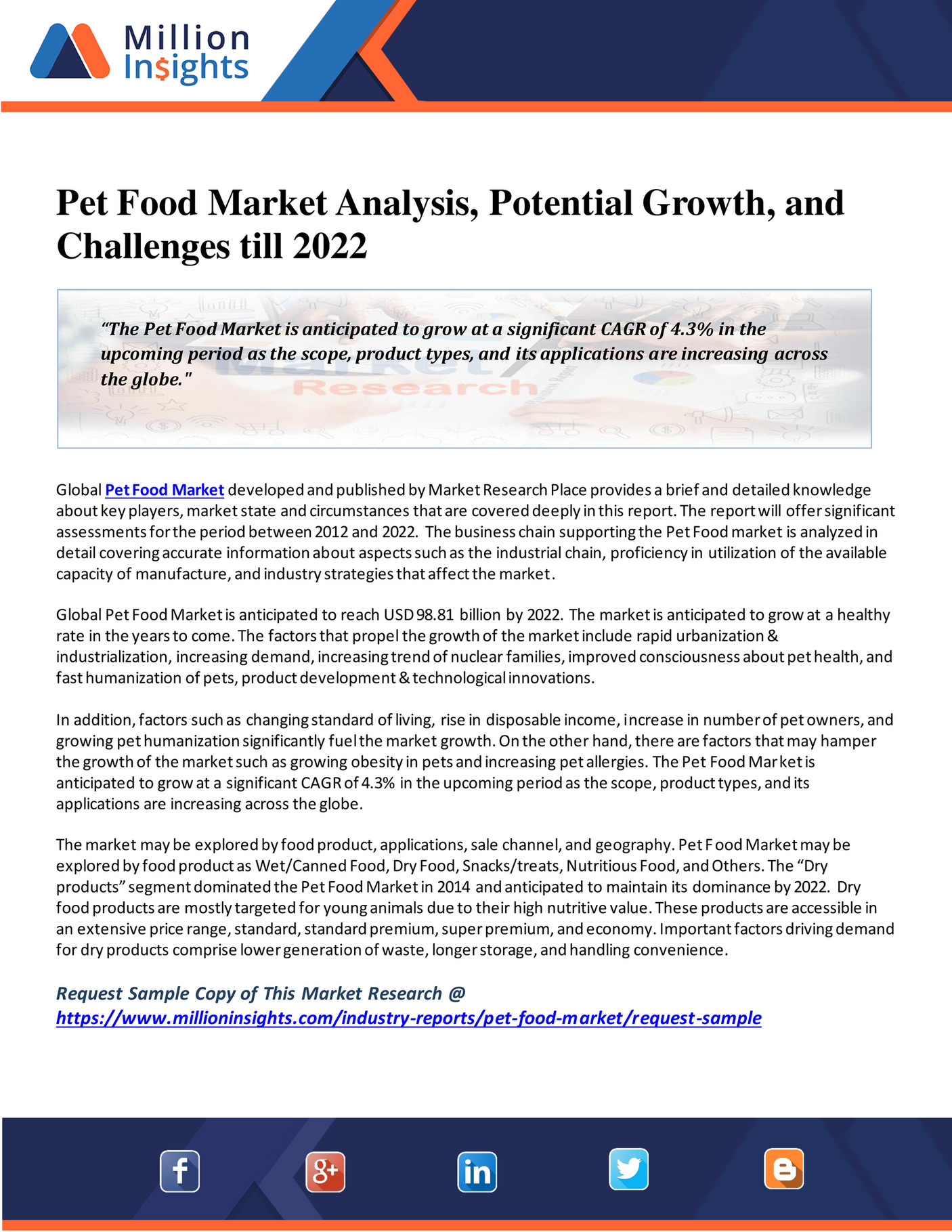 Million Insights Pet Food Market Analysis, Potential Growth, and