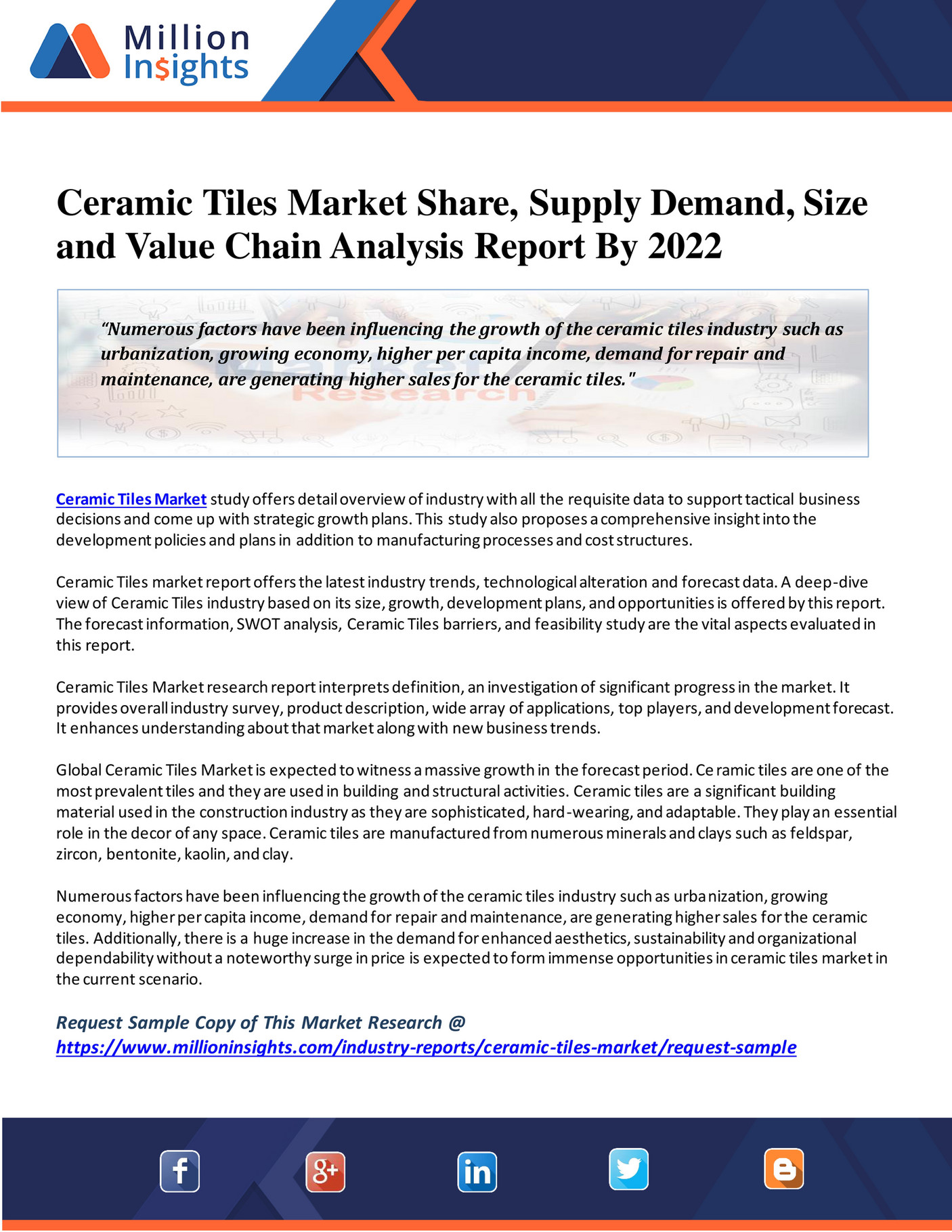 Million Insights - Ceramic Tiles Market Share, Supply Demand, Size and ...